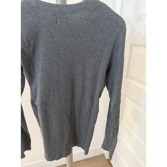 WSLY Rivington Ribbed Long‎ Sleeve Top Heather Grey Size Medium - Picture 5 of 9